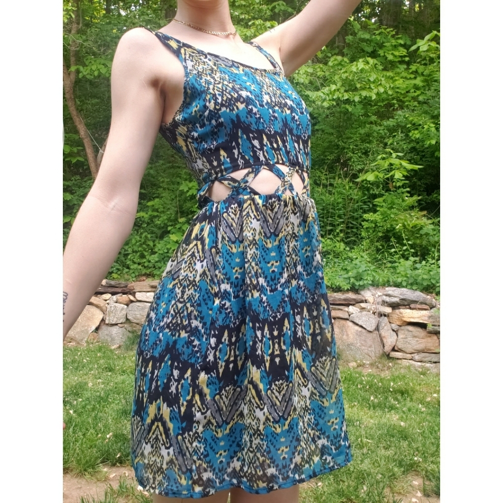 Printed Cut Out Dress